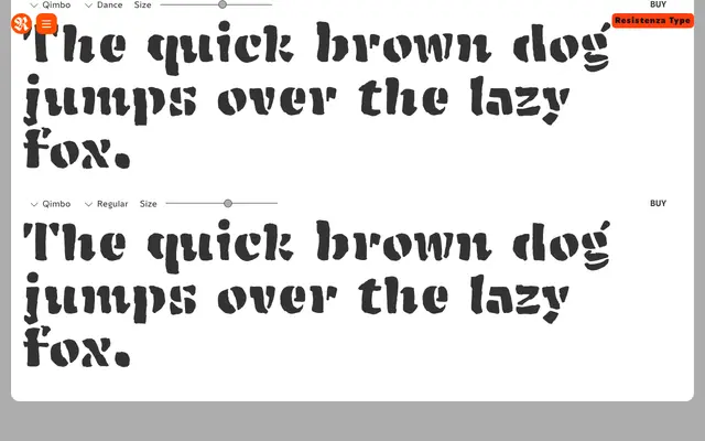Qimbo specimen from Resistenza Type