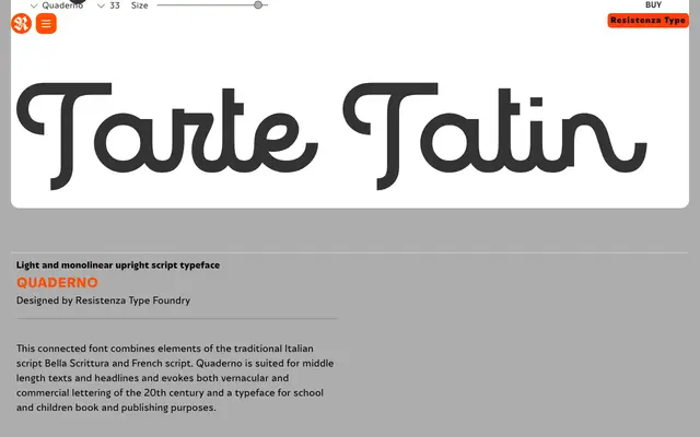 Quaderno specimen from Resistenza Type