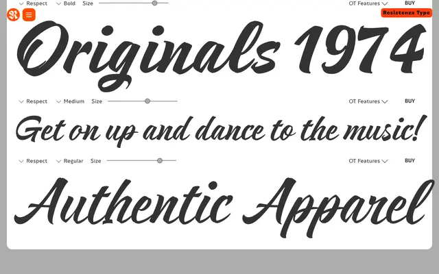 Respect specimen from Resistenza Type