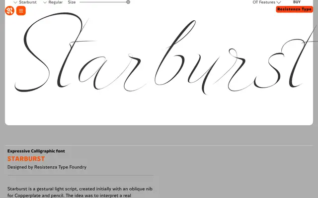 Starburst specimen from Resistenza Type
