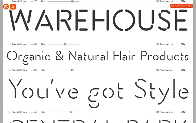 Stencil Creek specimen from Resistenza Type