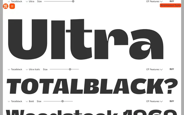 TotalBlack specimen from Resistenza Type