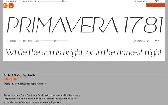 Tresor specimen from Resistenza Type