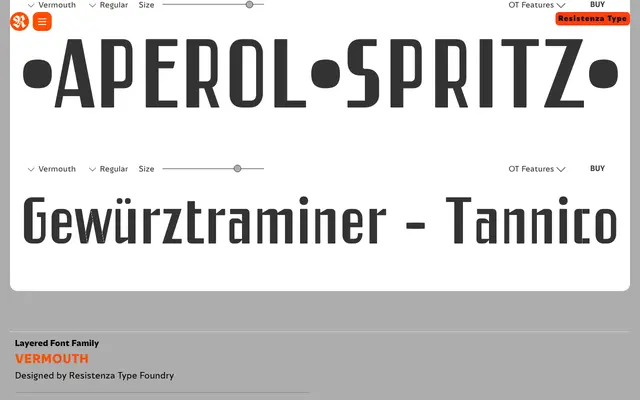 Vermouth specimen from Resistenza Type