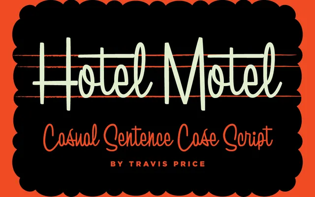 Hotel Motel specimen from RetroSupply Co.