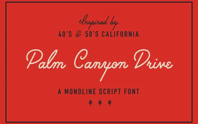 Palm Canyon Drive specimen from RetroSupply Co.