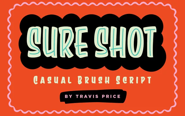 Sure Shot Font specimen from RetroSupply Co.