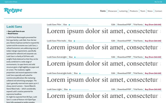 Laski Sans specimen from Retype