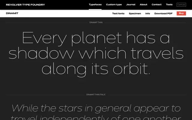 Dinamit specimen from Revolver Type Foundry