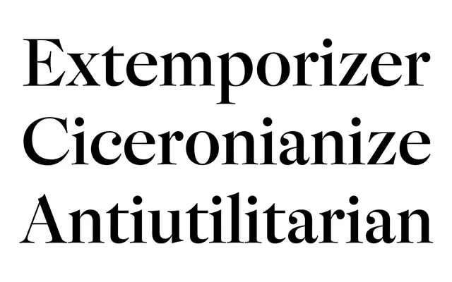 Le Rosart Display specimen from Revolver Type Foundry