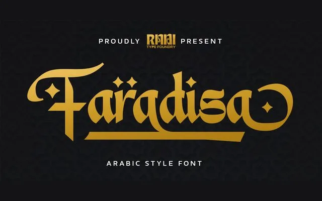 Faradisa specimen from RNDI TYPE FOUNDRY