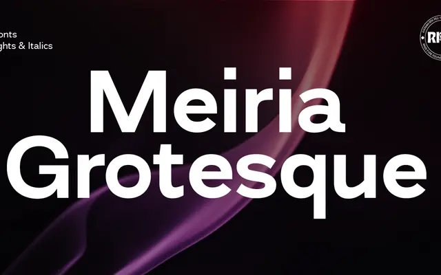 Meiria Grotesque specimen from RNDI TYPE FOUNDRY