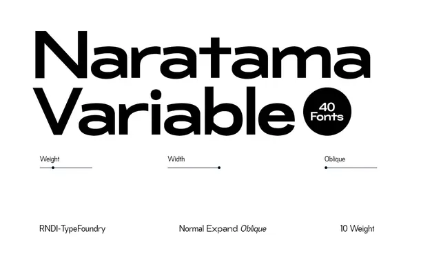 Naratama specimen from RNDI TYPE FOUNDRY
