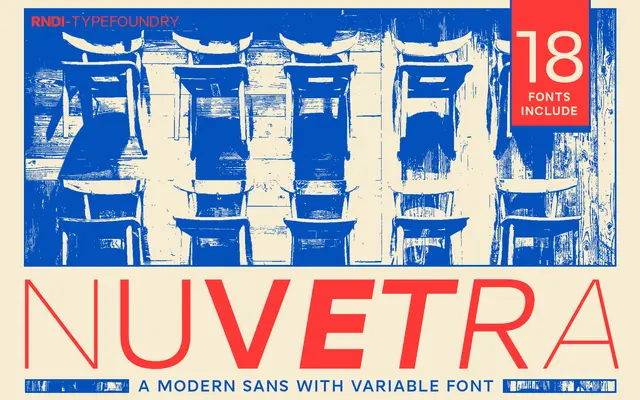 Nuvetra specimen from RNDI TYPE FOUNDRY