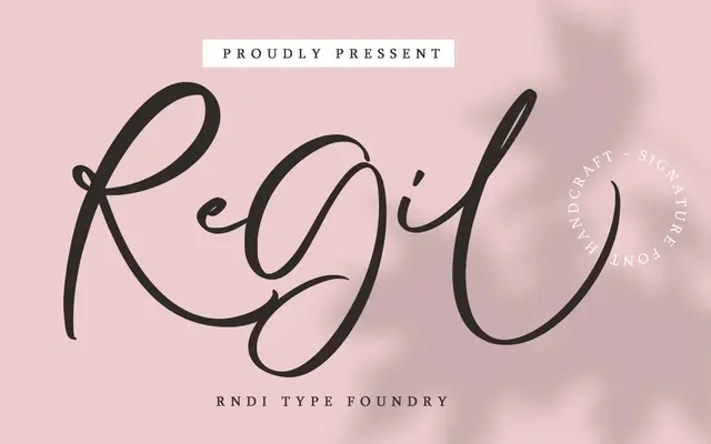 Regil specimen from RNDI TYPE FOUNDRY