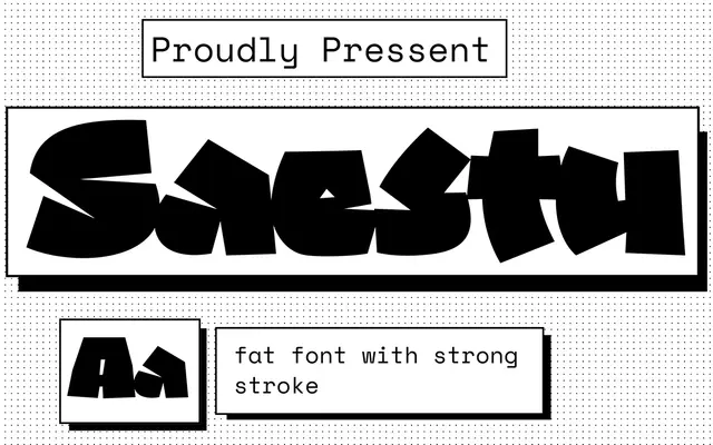 Saestu specimen from RNDI TYPE FOUNDRY