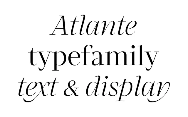 Atlante specimen from RNS Fonts