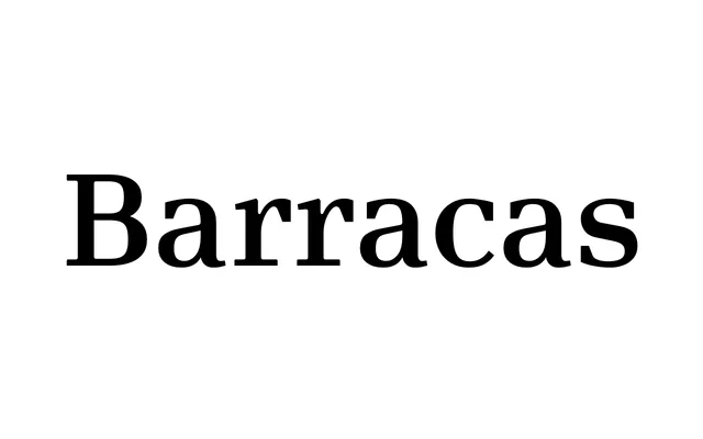 Barracas specimen from RNS Fonts