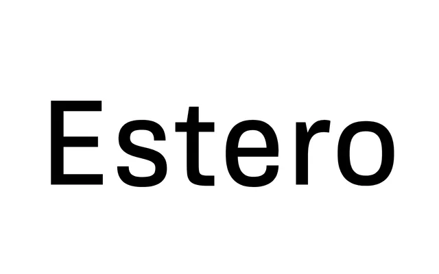 Estero specimen from RNS Fonts