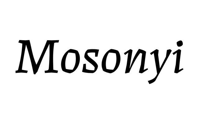 Mosonyi specimen from RNS Fonts