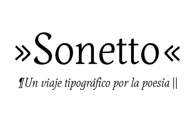 Sonetto specimen from RNS Fonts