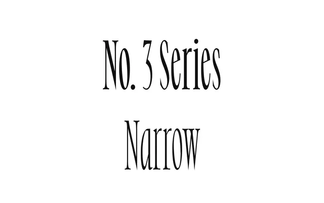 No. 3 Series Narrow specimen from Road to Venice Type