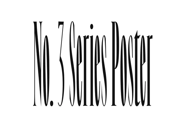 No. 3 Series Poster specimen from Road to Venice Type