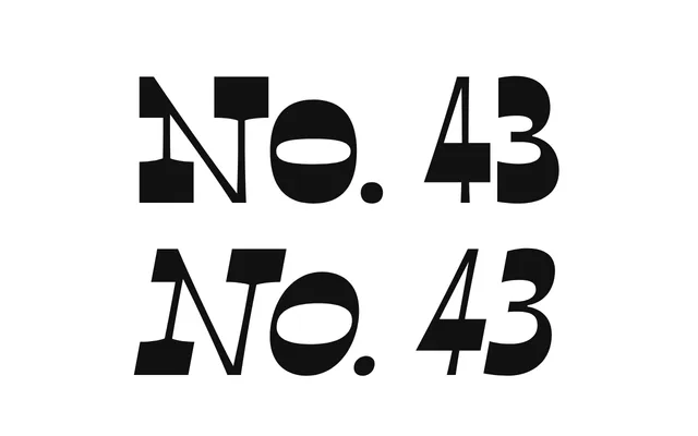 No. 43 specimen from Road to Venice Type