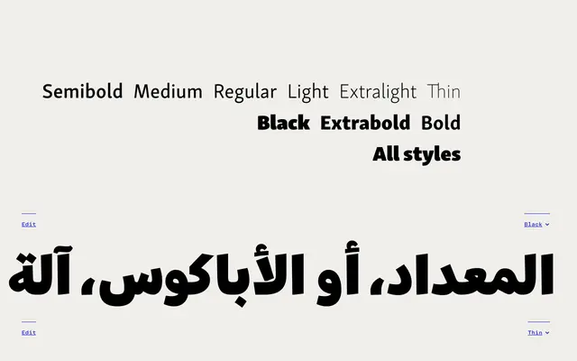 Skolar Sans Arabic specimen from Rosetta