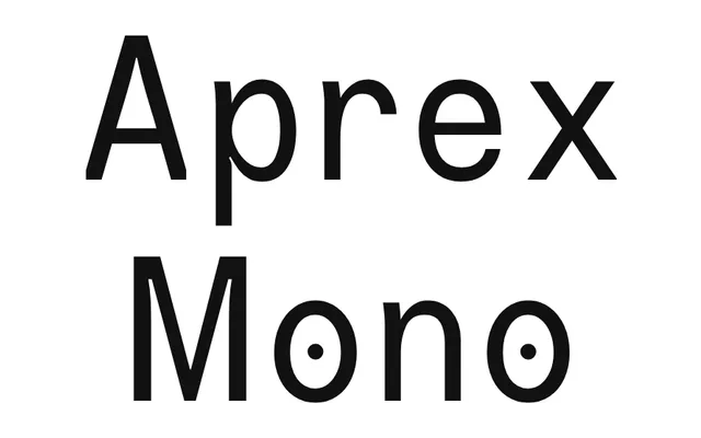 Aprex Mono specimen from S6 Foundry