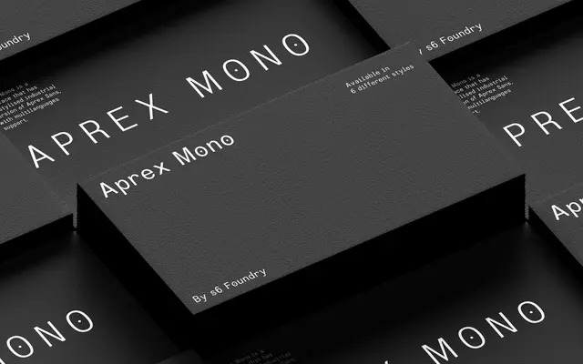 Aprex Mono specimen from S6 Foundry