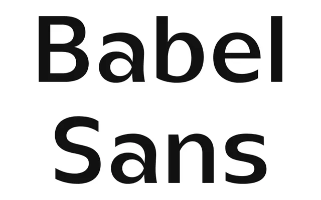 Babel Sans specimen from S6 Foundry