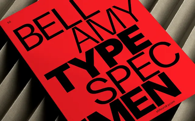 Bellamy Sans specimen from S6 Foundry