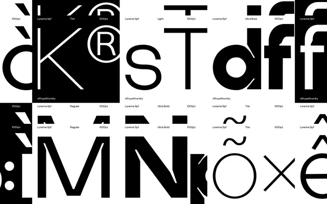 Lunema Sans specimen from S6 Foundry
