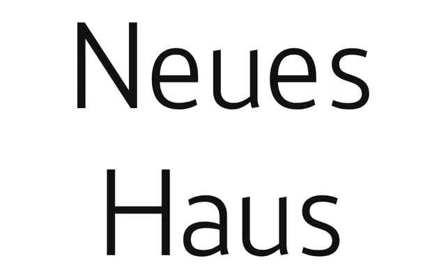 Neues Haus specimen from S6 Foundry