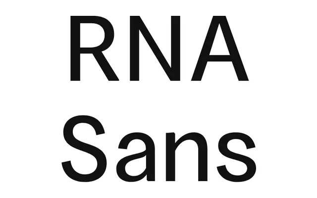 RNA Sans specimen from S6 Foundry
