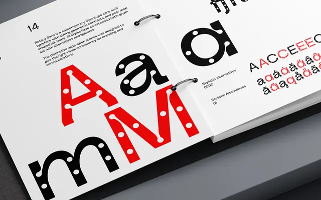Rotary Sans specimen from S6 Foundry