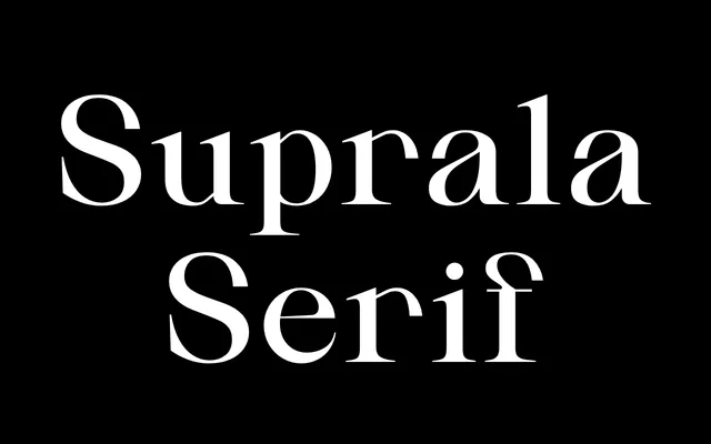 Suprala Serif specimen from S6 Foundry