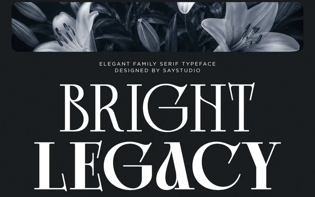 Bright Legacy specimen from Say Studio