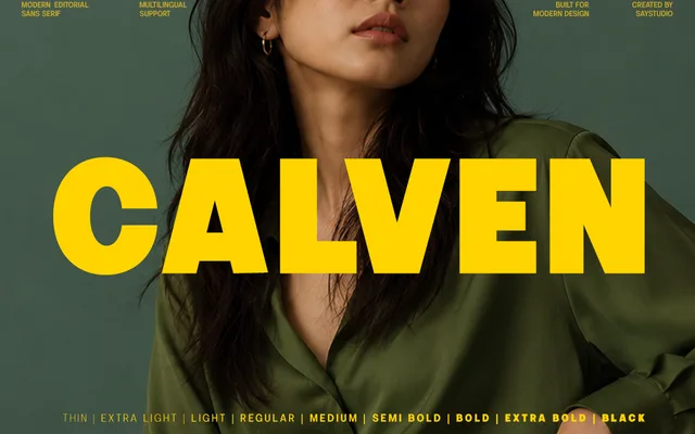 Calven specimen from Say Studio
