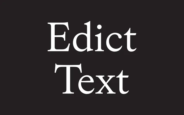 Edict Text specimen from Schick Toikka