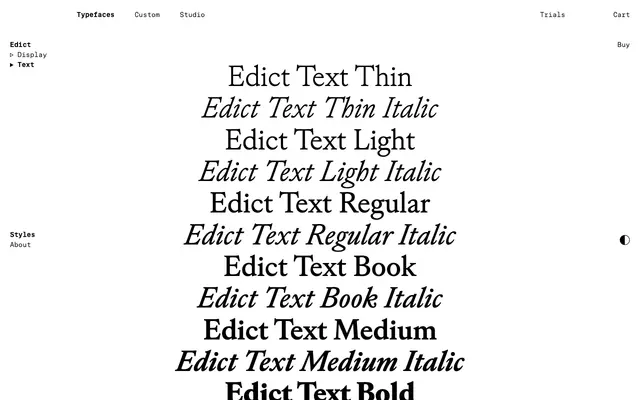 Edict Text specimen from Schick Toikka