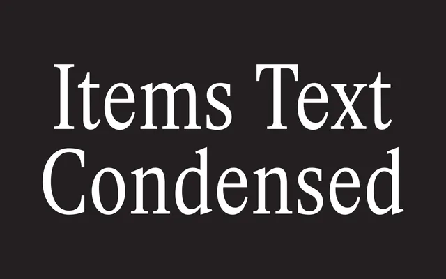 Items Text Condensed specimen from Schick Toikka
