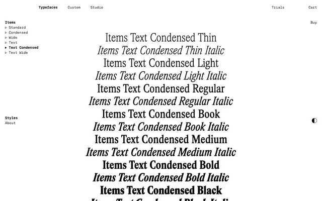 Items Text Condensed specimen from Schick Toikka