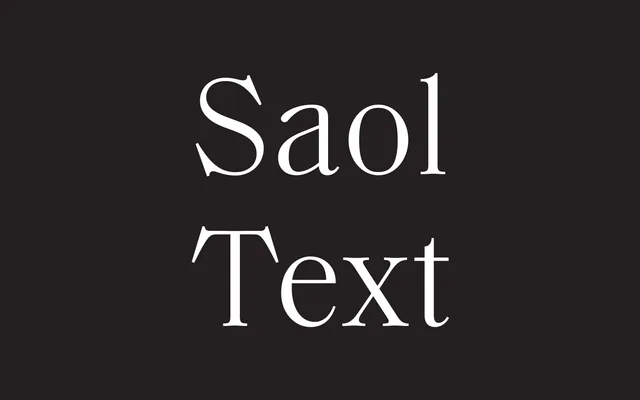Saol Text specimen from Schick Toikka