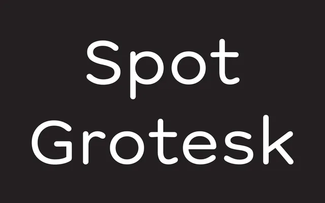 Spot Grotesk specimen from Schick Toikka