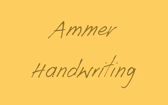 Ammer Handwriting specimen from Schriftlabor