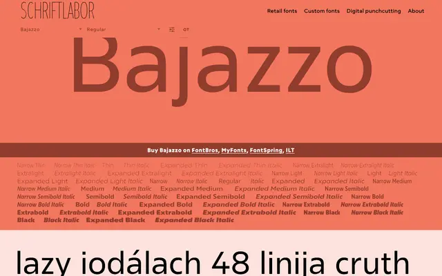 Bajazzo specimen from Schriftlabor