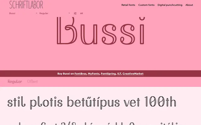 Bussi specimen from Schriftlabor
