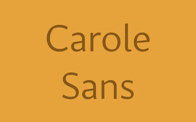 Carole Sans specimen from Schriftlabor